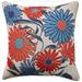 Mina Victory Aloha Floral 20 x 20 Indoor Outdoor Throw Pillow Ivory Multicolor