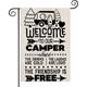 HGUAN Welcome To Our Camper Garden Flag Camping Gift Outdoor Yard House Banner Home Lawn Welcome (Welcome to camper)