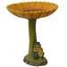 Hilingoto Clearance Blue Towel Resin Birdbath Polyresin Antique Garden Bird Bath for Home Garden Yard Green