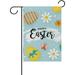 Hidove Garden Flag Easter Holiday Eggs Flowers Seasonal Holiday Yard House Flag Banner 28 x 40 inches Decorative Flag for Home Indoor Outdoor Decor