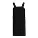 Eguiwyn Dresses for Women 2024 Womens Dresses Women Cotton Linen Pinafore Square Cross Apron Garden Work Pinafore Dress Black M