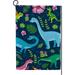 Hidove Garden Flag Dinosaurs and Floral Tropical Leaves Flowers Double-Sided Printed Garden House Sports Flag 28x40in Polyester Decorative Flags for Courtyard Garden Flowerpot