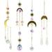 Miayilima Wind Chimes Set Chimes Pendants Wind Garden Outdoor 4-Piece Chimes Of Wind Decoration Crystal Decoration Rainbow indoor Decoration & Hangs Multicolor