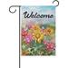 Bestwell Multicolored Flowers Garden Flag 12 x 18 Inch Vertical Double Sided Welcome Yard Garden Flag Seasonal Holiday Outdoor Decorative Flag for Patio Lawn Home Decor Farmhouse Party