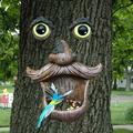 XHLQCBL Tree Face Bird Feeder Outdoor Fun Old Man Tree Hugger Sculpture Yard Art Garden Lawn Ornament Decoration Tree Faces Decor Outdoor - Whimsical Garden Decoration and Wild Birdfeeder Yard Art