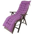 Lounge Chair Cushion Tufted Soft Outdoor Rocking Seat Deck Chaise Pad W/ Ties