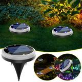 IMossad Waterproof LED Solar Ground Lights for Garden Pathway - 6 Discolorable LED Solar Underground Lamps for Outdoor Illumination