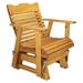 Rustic Finished 2 Cedar Outdoor Porch Glider Amish Crafted