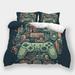 Game Handle Printed Bedspreads Teen Adult Modern Bedroom Decor Home Bedclothes Bed Gift Queen (90 x90 )