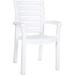 YZboomLife Marina Resin Patio Dining Arm Chair in White ()