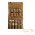 Spice Bottle Bag Foldable Portable Seasoning Storage Bag with 9 Bottles for Camping Barbecue Picnic Khaki
