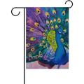 Hidove Peacock Painting Double-Sided Printed Garden House Sports Flag - 28x40in Polyester Decorative Flags for Courtyard Garden Flowerpot