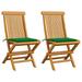 Andoer parcel Cushions Patio 3062465 Teak Wood Set 2 Pcs 2 Pcs Teak Chairs With Cushions Chairs Furniture Patio Vidaxl Easy To Cushions And Easy Barash Durable And Weather And Easy To