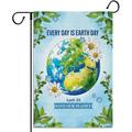 Sunwer Happy Earth Day Garden Flag Every Day is Earth Day Decoration April 22 Save Our Planet School Classroom Outdoor Front Lawn Yard Patio Decor-28*40inch.
