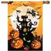 Hidove Scary Halloween Garden Flag 28x40 inch Double Sided Decorative Spooky Cat Pumpkin House Yard Flags Trick Or Treat Banner for Autumn Fall Garden Yard Outdoor Indoor Lawn Farmhouse Decoration
