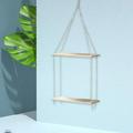 PeiBaiShun Woven Hanger Plant Hanger Shelf Floating Plant Shelf Indoor Planter Shelf Floating Shelf for Plants Flowerpot Stands Plant Display Rack Wood Storage Fence home cameras indoor decorations