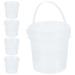 5 Pcs Plastic Food Containers Ice-cream Buckets Planter Pot Freezer Tub Miss