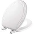 34EC 000 Mayfair Commercial Round Plastic Seat Closed Front with Cover White