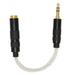 4.4mm Balanced Female to 3.5mm Stereo Male Adapter Cable Gold Plated Connectors Portable Headphone Convert Cable Silver