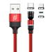 Jja Magnetic Charging Cable 3 In 1 360180 Rotation Magnetic Phone Charger 3a Nylon Braided Detachable Fast Charger Data Transfer Cable For Micro Usb T