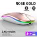 2.4G Wireless Mouse RGB Rechargeable Bluetooth Mice Wireless Computer Mause LED Backlit Ergonomic Gaming Mouse for Laptop PC Pink