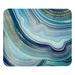 Teal Blue Marble Mouse Pad Square Mouse Pads for Wireless Mouse Non Slip Rubber Base Mouse Pads for Computers Laptop Office Desk Accessories 8.3x9.8in