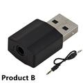 2 in 1 USB Bluetooth 5.0 Adapter Bluetooth Receiver USB Dongle Adapter Bluetooth 5.0 Audio Adapter Transmitter for Laptop Car Product B Bluetooth v5.0