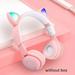 Kids Bluetooth Headphones Wireless Headphones Bluetooth Earphone Headset Music Game Headphones Foldable Flash Light Headset Gift Y08M pink no box