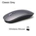 Rechargeable Optical Wireless Mouse Slient Button Ultra Thin Mini Optical Ultrathin USB 2.4G Mice for Computer Laptop Computer Wireless Grey