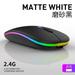 Rechargeable Work Wireless Mute Mouse with 2.4GHz USB RGB 1600DPI Mouse For MacBook Tablet Computer Laptop PC Ipad Mice Mouse black