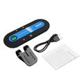 Mini Sun Visor Clip Bluetooth speakerphone Audio MP3 Music Receiver Car Kit Wireless Handsfree Speaker phone Adapter for phone Blue