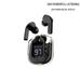 Transparent Wireless Bluetooth Earbud Noise Canceling Stereo Headphone with Digital Display Charging Case Waterproof Gaming Black