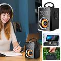 PRETXORVE 2200mAh High Power Bluetooth Speaker Subwoofer Wireless Portable Subwoofer Stereo Speaker Music Player LCD Display FM Radio