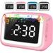 Kids Alarm Clock With Bluetooth Speaker For Bedroom Ok To Wake Alarm Clock For Kids With Dimmable Night Light digital Clock With Dual Alarms snooze t