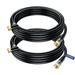 Coaxial Cable RG6 with a Right Angle 90Â° Connector 12 ft 2 Pack Coax Cable F-Type Triple Shielded Coax Cable 12 Feet (Black)