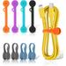 8 PCS Silicone Magnetic Cable Ties Cable Clips Cord Organizer [1S] Management cable Cords Reusable Magnet Cable Organizer Phone Cord Holder for Organizing Bookmark Whiteboard Fridge