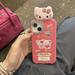 DH Sanrio Anime Hello Kitty Cartoon Plush KT Cat Phone Case iPhone 15/14/13 New 15 Promax Phone Case Gift