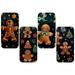 Designed for iPhone 15 Pro Max Case 4 Pack Christmas Gingerbread Man Shockproof Phone Cases TPU Soft Shell