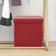 Tabouret de rangement pliable Rouge bordeaux pvc The Living Store Rouge