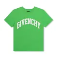 Givenchy, Kids, unisex, Green, 10 Y, Logo Print Green Cotton T-shirt