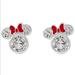 Disney Jewelry | Minnie Mouse Red Bow & Sterling Silver Studs | Color: Red/Silver | Size: Os