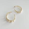 J. Crew Jewelry | J. Crew Pearl Double-Hoop Earrings | Color: Gold/White | Size: Os