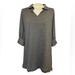 Free People Tops | Free People Grey 3/4 Sleeves Tunic Shirt Dress Small | Color: Gray | Size: S