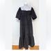 Zara Dresses | Black Zara Cutwork Embroidered Poplin Midi Dress | Color: Black | Size: M