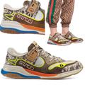 Gucci Shoes | Gucci Sneakers Mens Ultrapace Lizard Leather Shoes W Logo Sz 7g 7.5 Us | Color: Brown/Tan | Size: 7.5