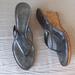 Coach Shoes | Coach Lannie Silver Wedge Flip Flops Sz 9 | Color: Silver | Size: 9