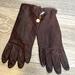 Burberry Accessories | Burgundy Burberry Leather Gloves | Color: Brown | Size: Os