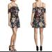 Anthropologie Dresses | Delfi Collective Cecilia Mini Dress Floral Off The Shoulder Black Size Small | Color: Black/Red | Size: S