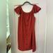 Madewell Dresses | Madewell Texture And Thread Off Shoulder Flutter Sleeve Dress | Color: Red | Size: M