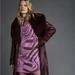 Anthropologie Skirts | Anthropologie Sweater Skirt Set Fuzzy Mod Print Rib Trim Waist Pink Wine M | Color: Pink/Purple | Size: M